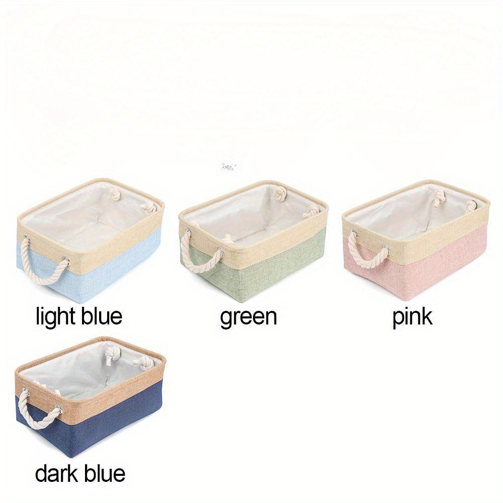 Aufbewahrungskorb Haushaltswaren Kleinkram Sortierkorb Faltbare Leinen-Organizer-Box Unterwäsche Socken Spielzeug Aufbewahrungskoffer
