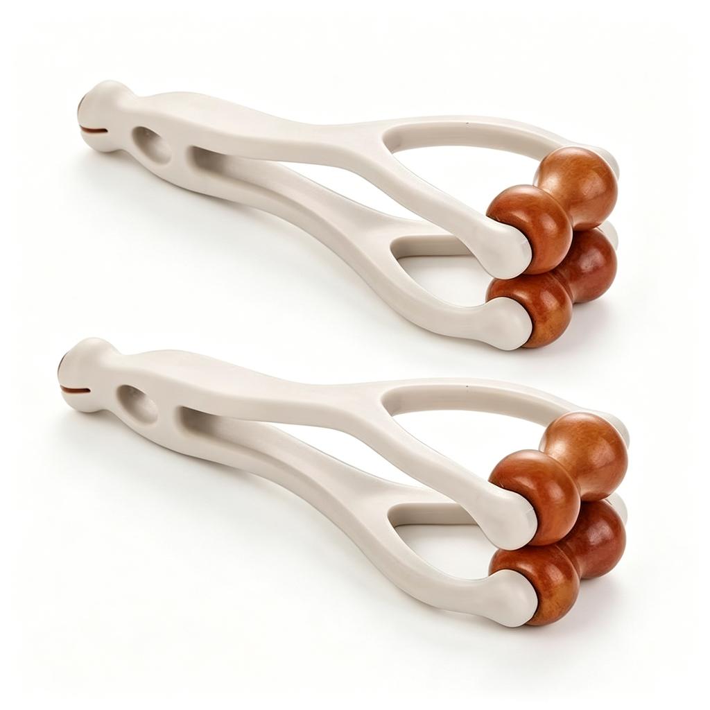 1/3 peças Rolo Massageador de Dedos de Madeira Maciça com Rolos 360° Design de Clipe Massageador de Dedos Bastão de Acupressão para Alívio de Meridianos da Mão