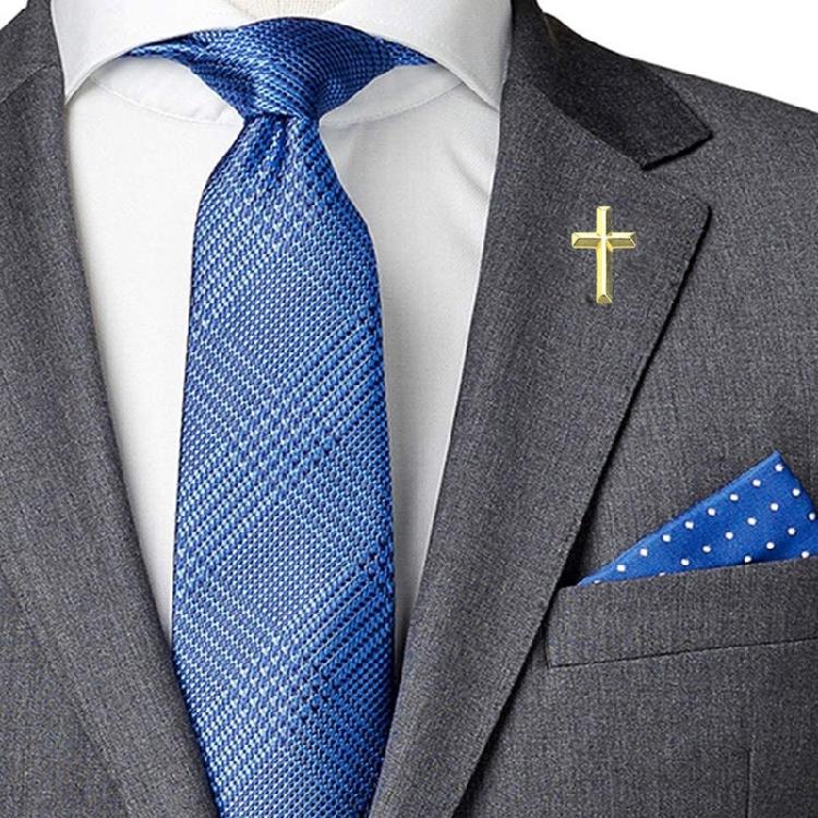5 pezzi Spilla a croce versatile Distintivo religioso Accessorio cristiano Accessori per costume fatti a mano Regalo per cristiani
