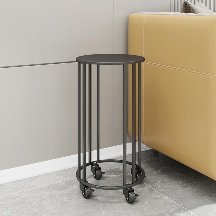Modern Iron Floor Standing Flower Stand Movable Pot Rack with Wheels Versatile Indoor Plant Stand Decorative