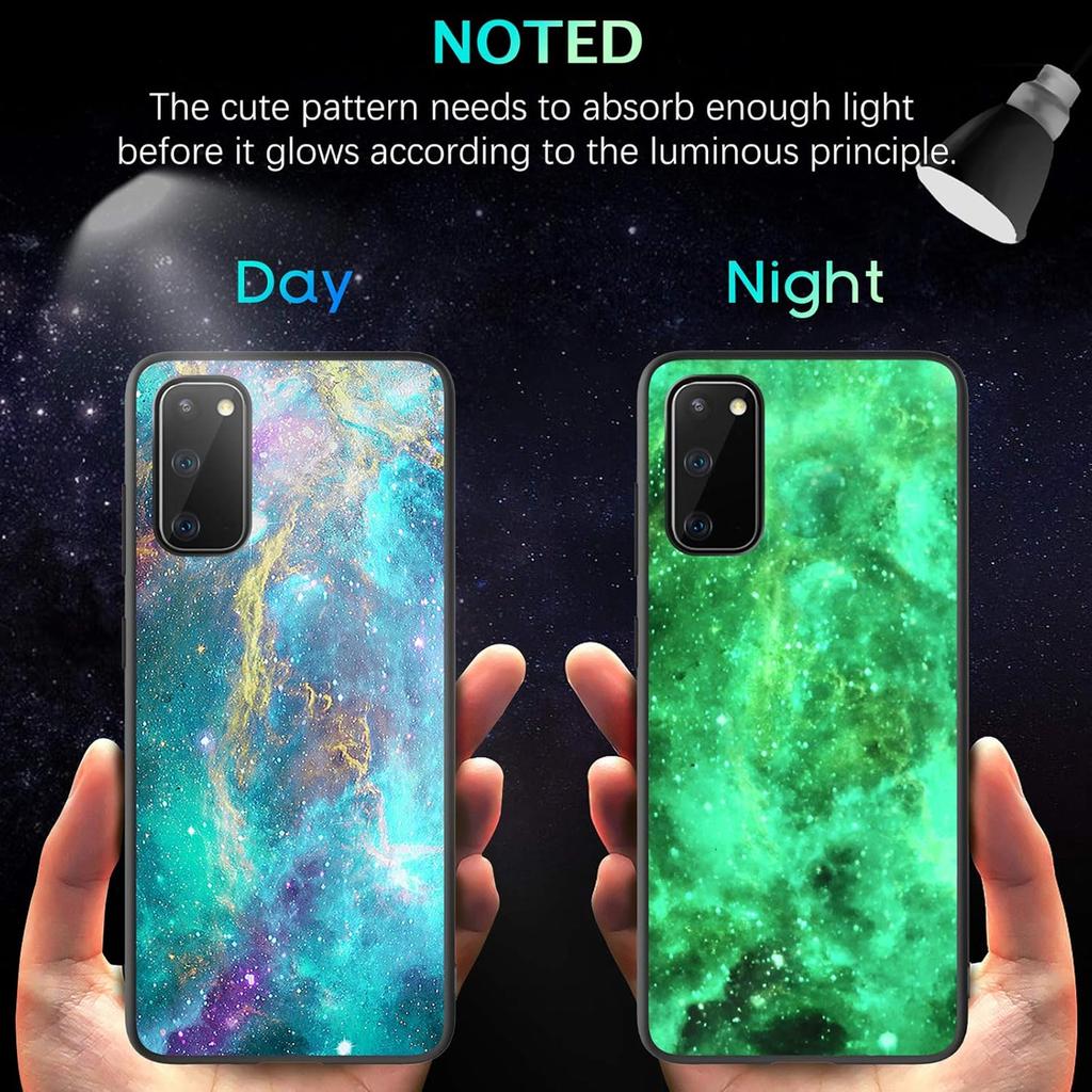 BENTOBEN for Galaxy S20 FE Case,Phone Case Samsung S20 FE 5G,Slim Fit Glow in The Dark Hybrid Hard PC Soft TPU Bumper Shockproof Protective Girl