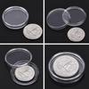 100Pcs/Box 17/20/25/27/30mm Transparent Round Coin Box Capsules Storage Coin Collection Holder Containers Home Supplies