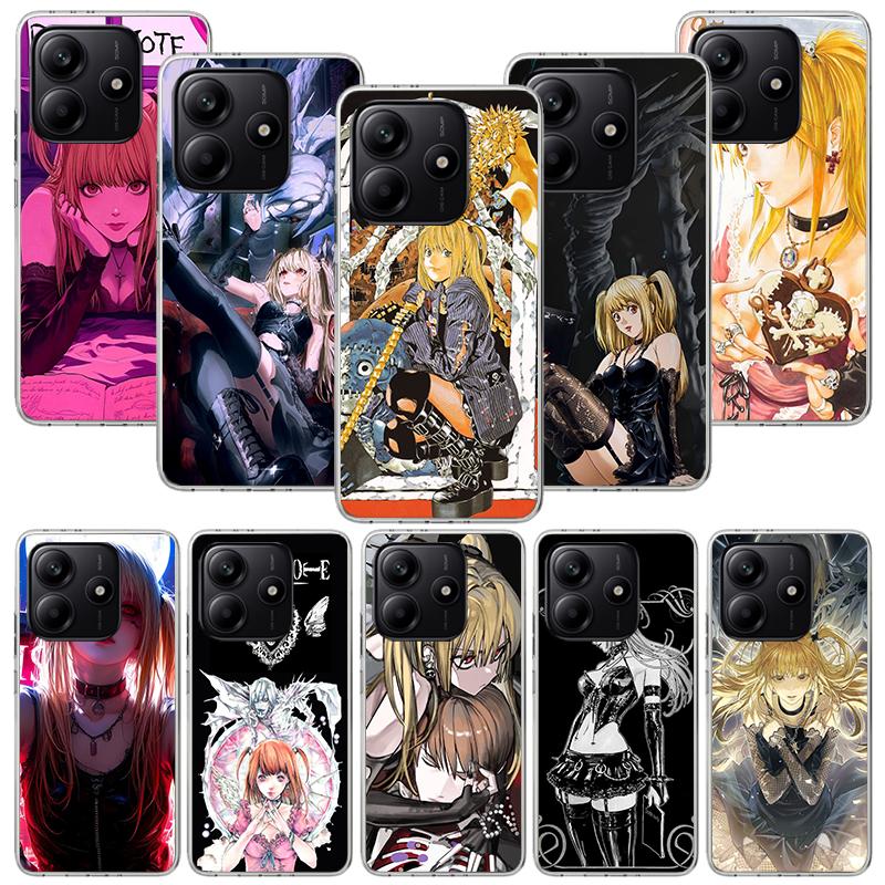 N-Note D-Death MisaMisa Phone Case For Xiaomi Redmi Note 13 14 15 Pro Plus 12S 12 14S 11S 11E 10 10S 11 11T 5G 4G Cover Coque Re