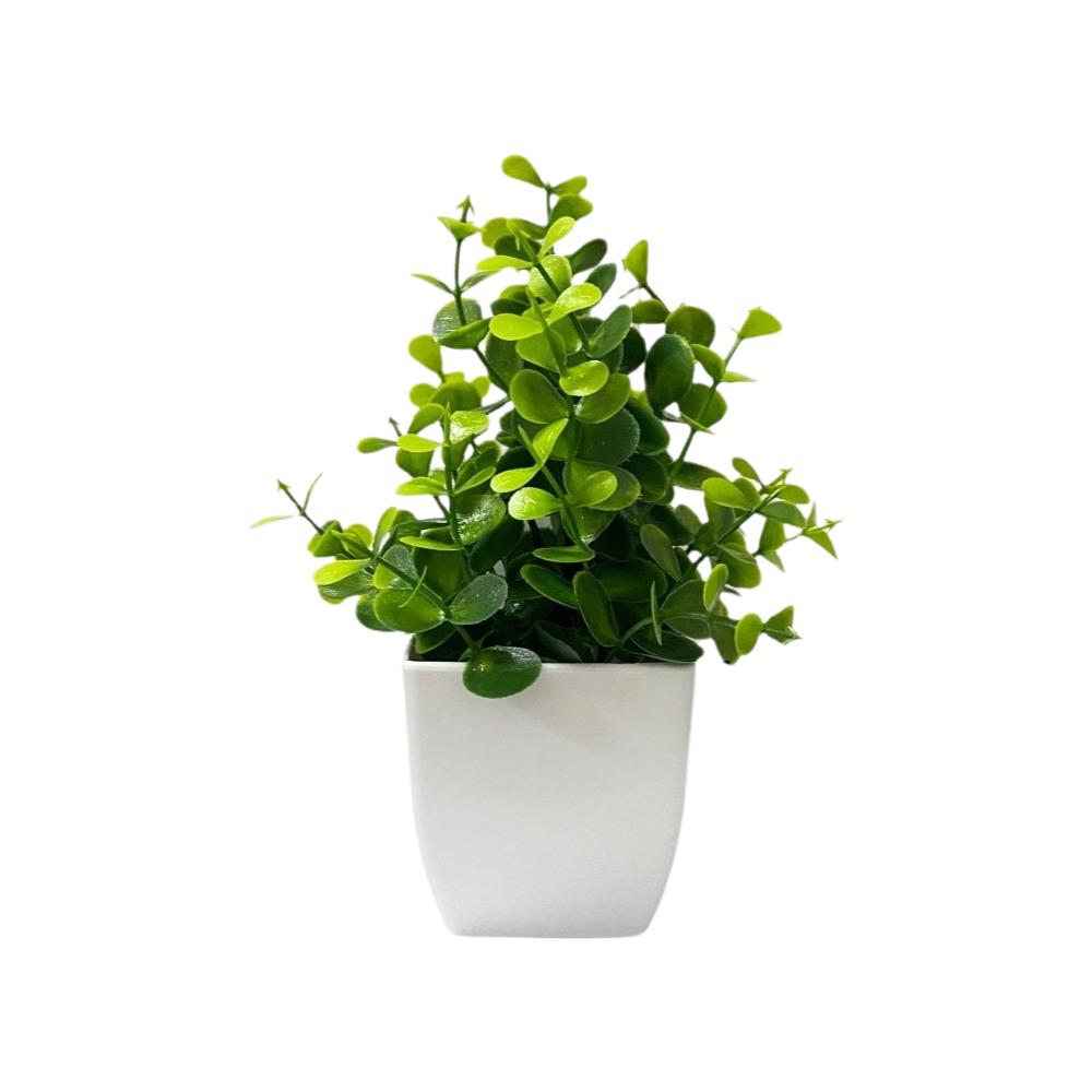 Maintenance Free Artificial Potted Plant with Flower Pot Evergreen Design Fake Green Plant Vivid Shape Decorative Fake Plant
