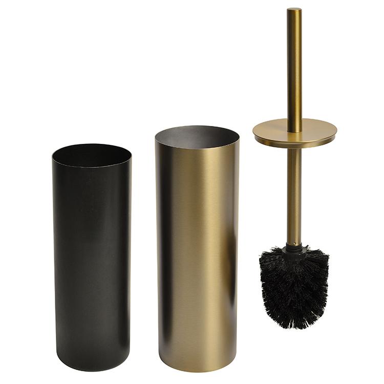HANGSHAU Gold Badezimmerzubehör Metall Edelstahl 304 Griff Toilettenbürstenhalter Toilettenbürste