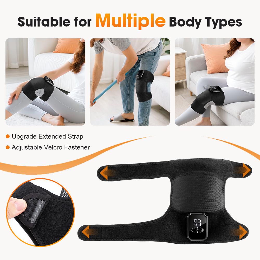 Rechargeable Heated Knee Massager with Vibration Therapy