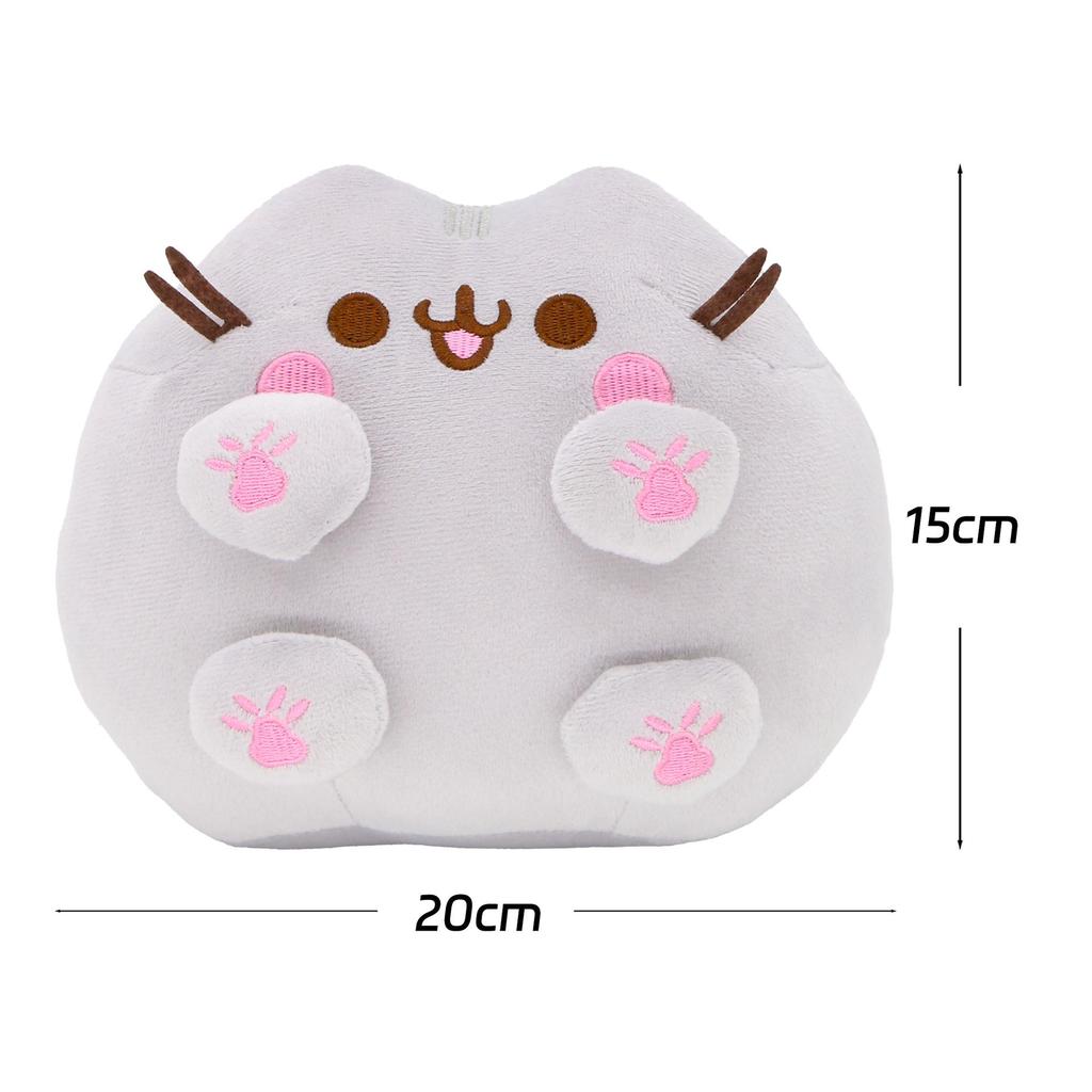 Brinquedo de Pelúcia Gato Gordo Cinza: Temas Sanduíche, Gelado, Donut, Pizza & Hambúrguer