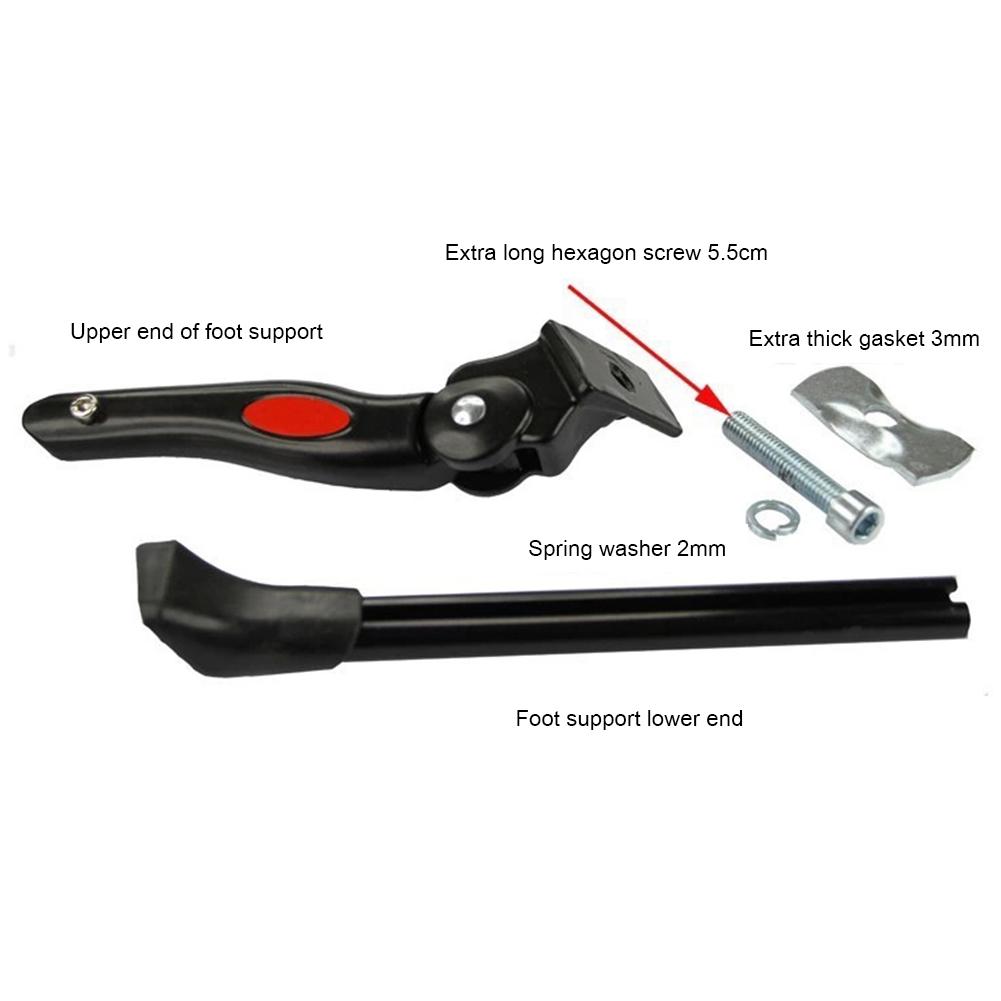 Parkstützständer, verstellbarer Fahrradständer, Aluminiumlegierung, MTB-Rennrad, Seitengepäckträger, Fußstütze für MTB/Schnee/Faltrad