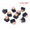 (YY)10Pcs 2025 New DC Power Socket DC-015 Jack 5.5-2.1 MM / 5.5-2.5MM Square Panel Mounting 5.5X2.1MM / 5.5X2.5MM
