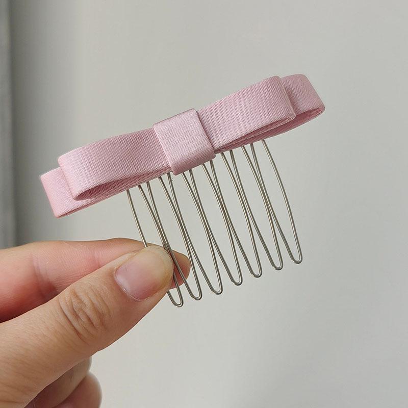 Anti-Slip Bow Bangs Hair Comb Clip - Stylish, High Skull, Internet Celebrity Hair Accessory
