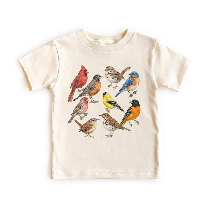 Songbirds Of North America Field Guide Bird Lover Toddler Adult Youth T-Shirt 110