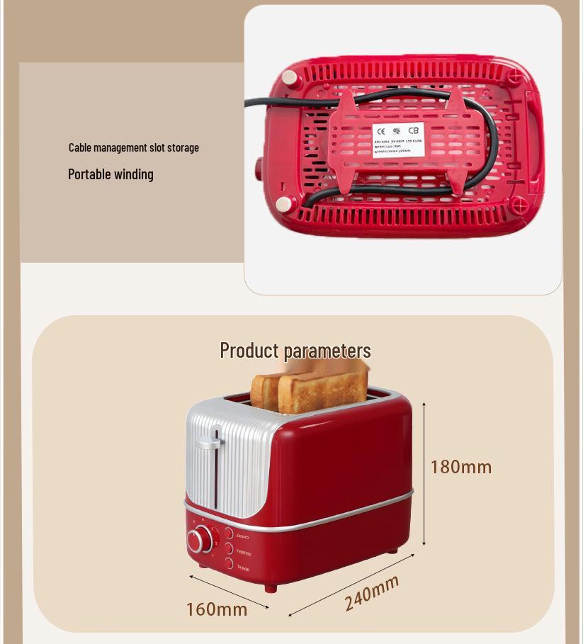 Automatic Toaster and Sandwich Maker for Easy Breakfasts