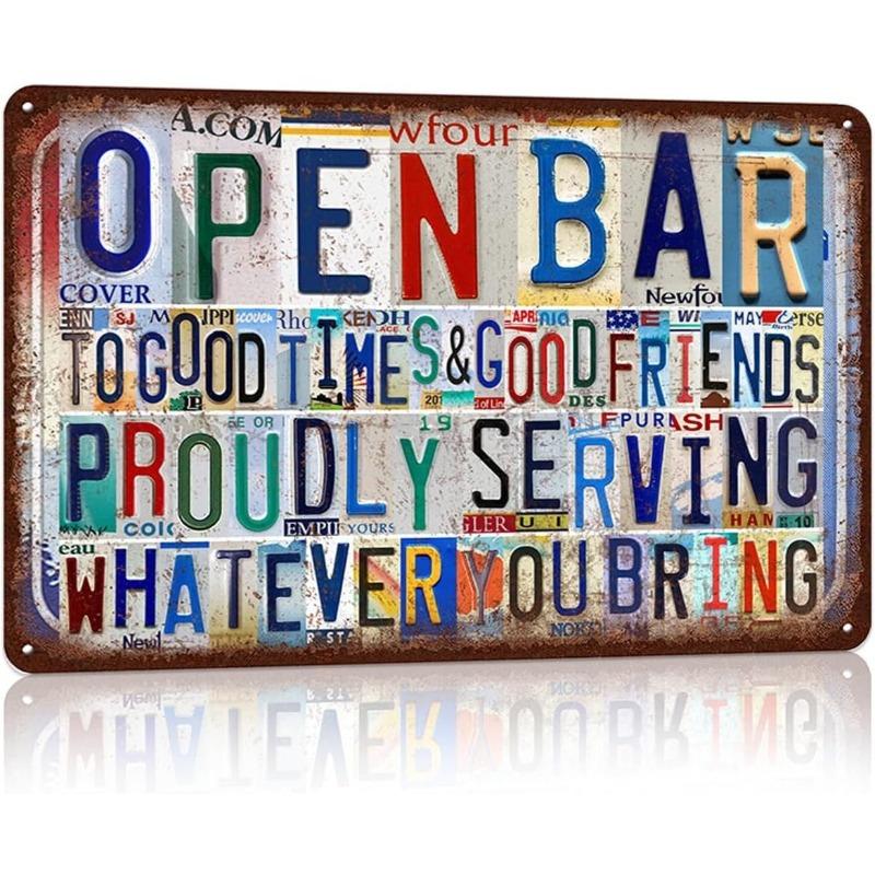 "Live" Word Metal Sign, Retro Wall Art Decor