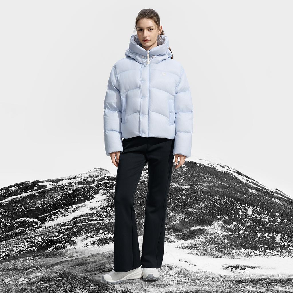 FILA Fitness Fashion Simple Personality Trendy Casual Sports Versatile Fresh Warm Short Hooded Down Jacket Women outerwear Kentucky-Blue A51W541903FBU