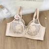 Adjustable Thin Sexy Lace with Double Breasts Anti-sagging Soft Steel Ring Large Size Bra Cover
