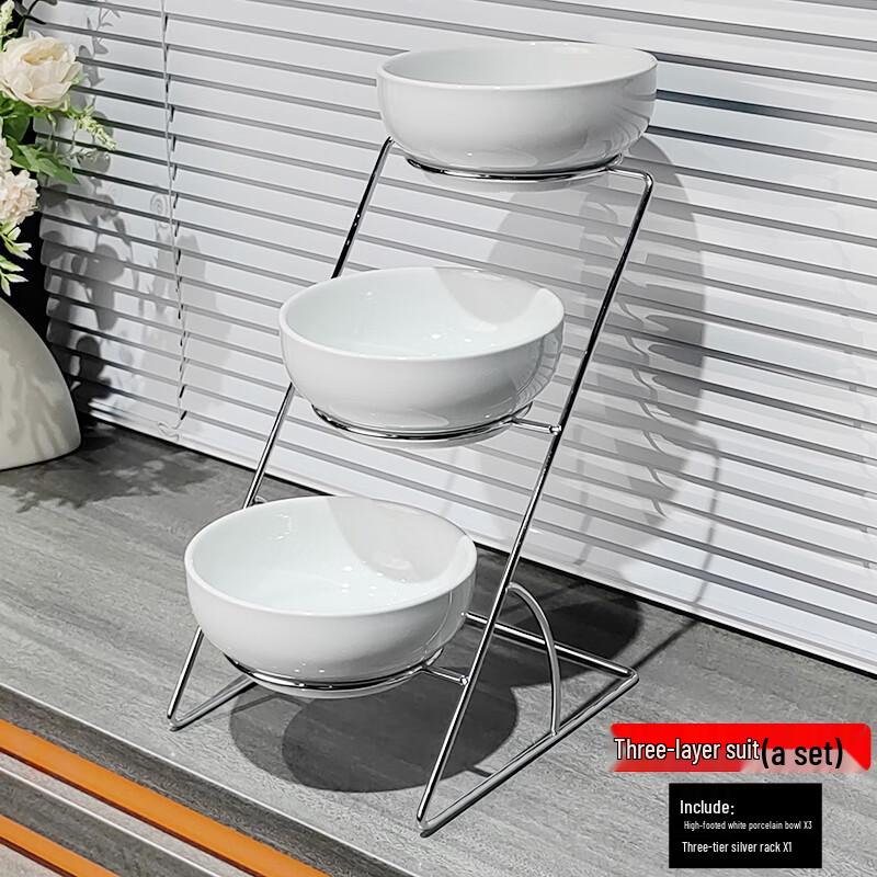 Wuhe Three-Tier Ceramic Serving & Display Set