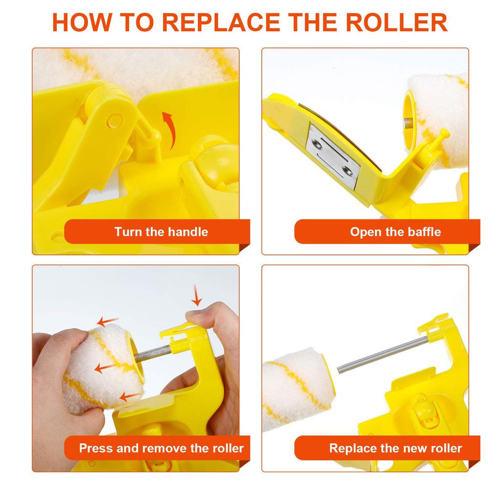 Trimming Roller Is Applied With Emulsion Paint, And Interior Corner Wall Is Applied With Paint Brush