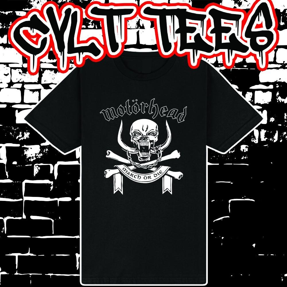 Motorhead March or Die Band Tee 100% Cotton Unisex T-Shirt L