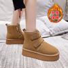 Platform Snow Boots for Women 2025 Winter New Artificial Plush Short Boots Retro Cotton Boots Women's Botas Para Mujer