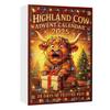 Highland Cattle Holiday Advent Calendar Acrylic Christmas Decor For Party And Gift Giving