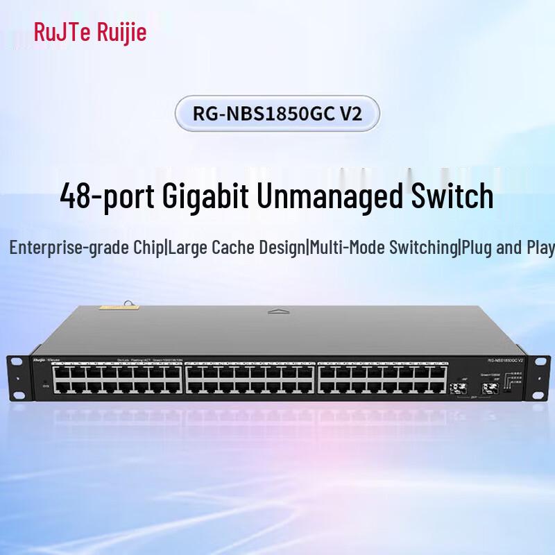 

Ruijie RG-NBS1850GC V2 48-Port Gigabit Unmanaged Switch