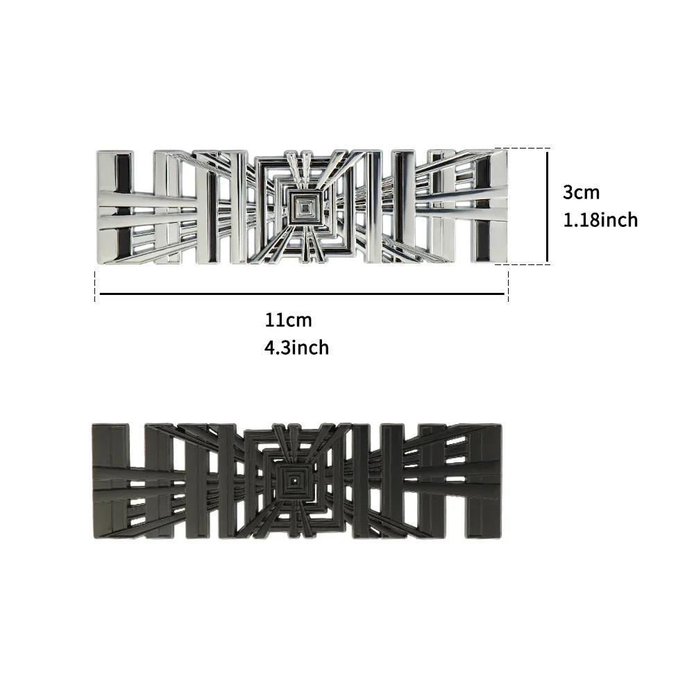 ahsgp6 3D Metal Alloy Plaid Logo Rear Trunk Fender Badge Emblem Sticker Decals For Tesla Model Y S 3 X Roadster 2022 Car Accessories