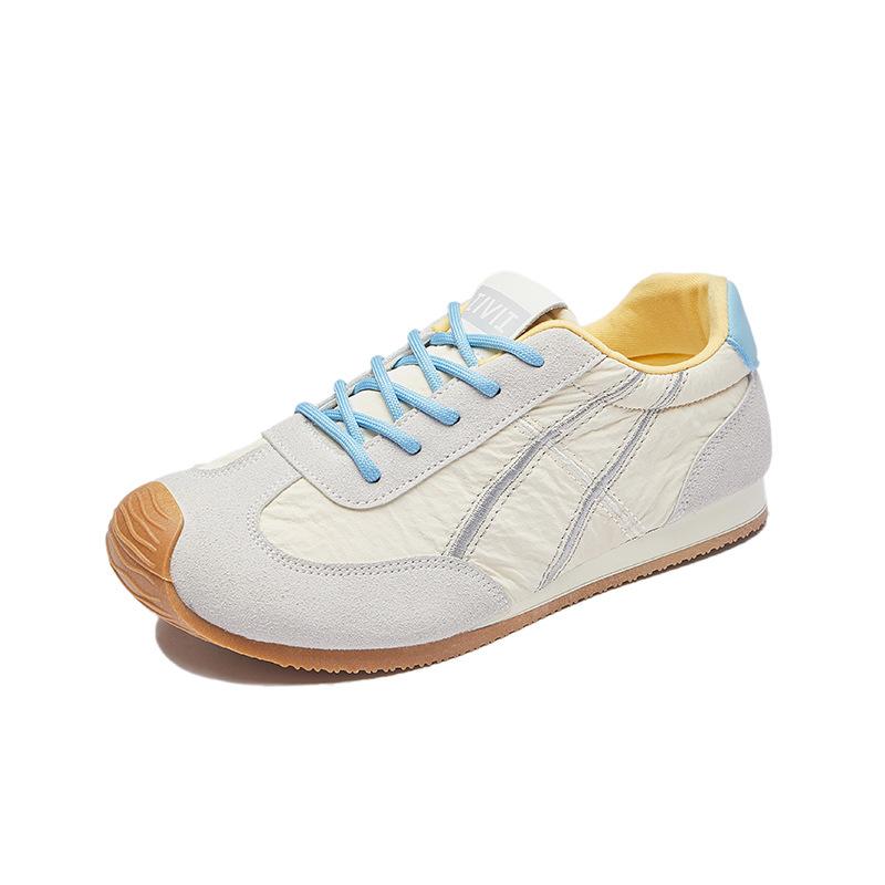 ins Korean version of the new lightweight retro German training white shoes female spring student flat casual shoes XFW1519