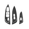 3Pcs Carbon Fiber Interior Front Door Control Cover Trim For Hyundai Veloster