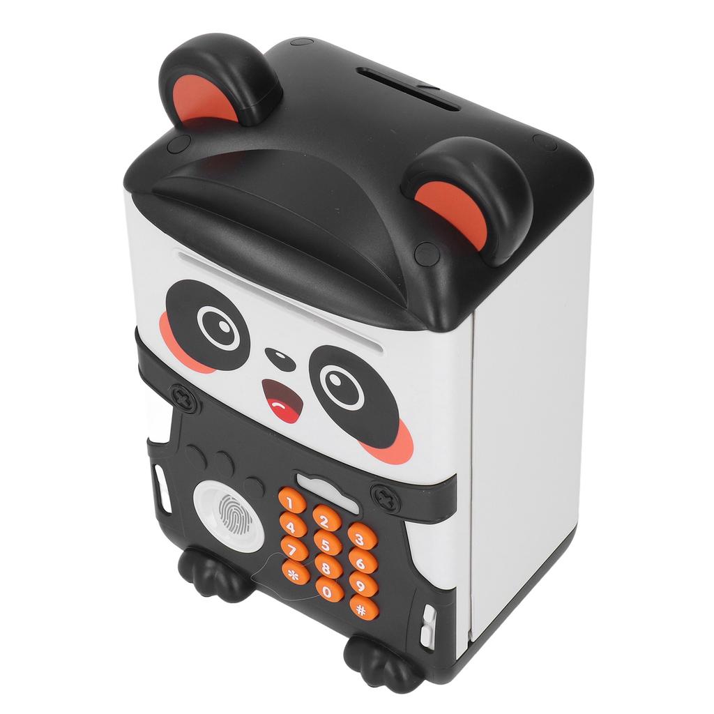 Spardose Passwort Fingerabdruckerkennung Niedliche Pandaform Kunststoff Bargeld Münzen Sparschwein für Geschenk
