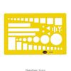 Tekensjabloon Tekenliniaal Stencil Meetinstrument 4 Linialen 3XUF