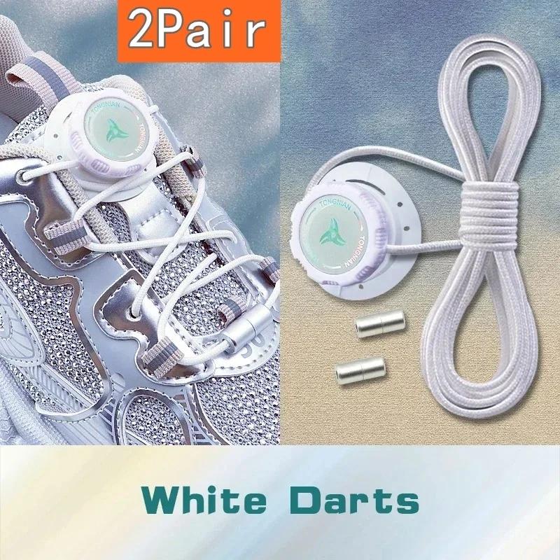 Install Simple Swivel Buckle Laces Automatic Shoelaces Without Ties Unisex Thick Rope Tennis Sneakers Shoelace Shoe Accessories
