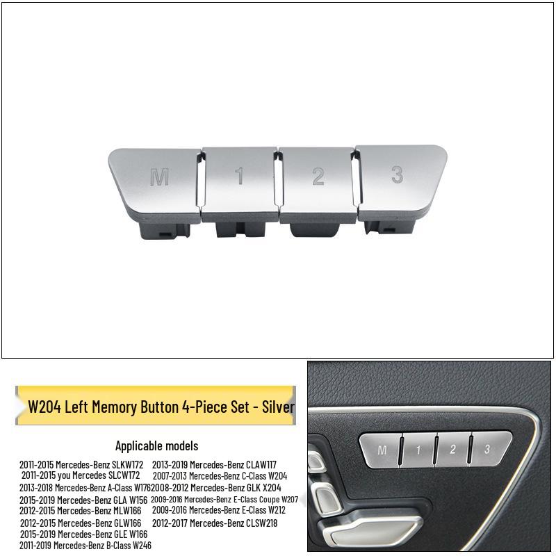 Kompatibler Memory-Schalterknopf für Mercedes-Benz C-Klasse, E-Klasse, GLK, ML-Klasse, C200, E300 Sitzeinstellung.