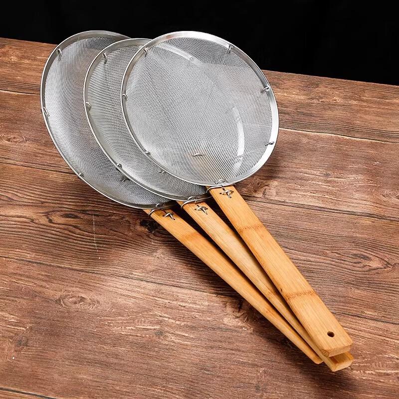 Xiyao Verstärkter Edelstahl Feines Sieb Schöpflöffel