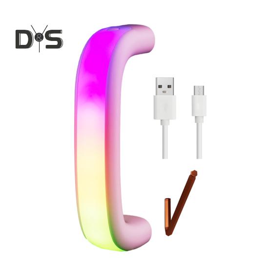 

Светодиодная ручка для чашки объемом 30/40 унций, водонепроницаемая, с подсветкой, 6 цветовыми режимами и 7-часовым временем работы, аксессуар для ночной подсветки чашки розовый