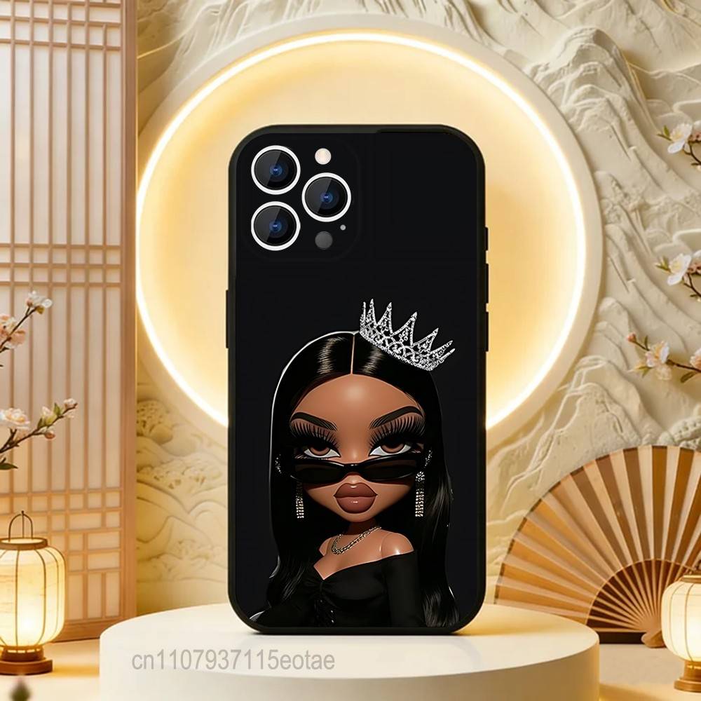 Fashion B-Bratz DollS Black Soft Case For iPhone 17 13 14 15 11 16 12 Pro Max Pro Max Plus E Air Mini Phone Cover Shell