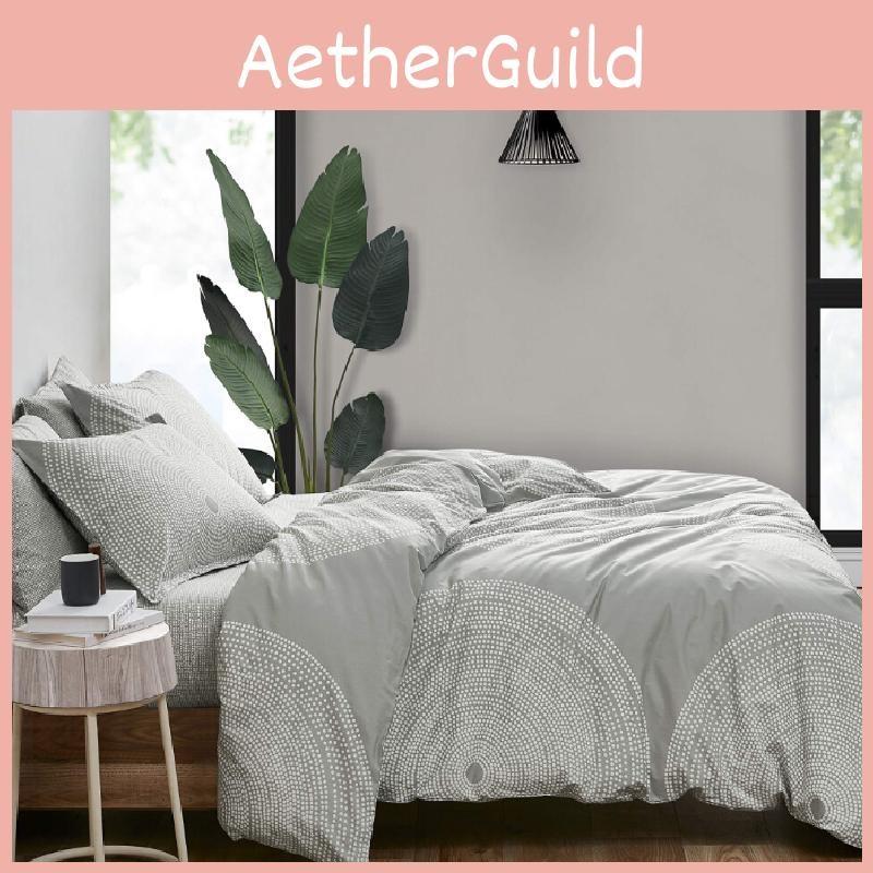 Digital Round Pattern Print Duvet Cover Pillowcase Set Bedroom Bedding Gifts