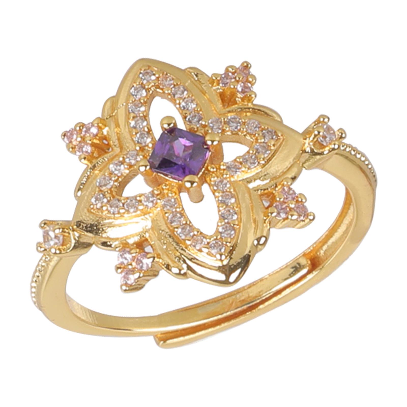 

Regal Purple gemstones Statement Ring Dateless courts Jewelry Art Adjustable Band Ideal For Unique Fashion Accessories 1