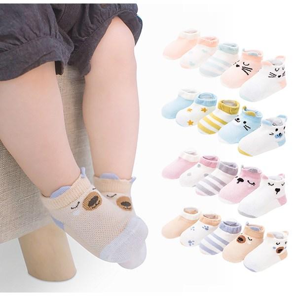 Bevenies süße Charaktersocken 5-teiliges Set, koreanische Babyprodukte