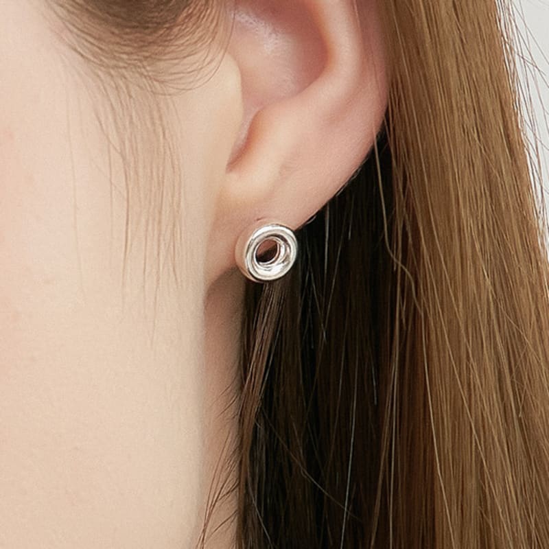UNI.J [Cotidiano]Circle Silver Earring Ie401