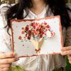 Creative Ins 3D Pop-up Style Greeting Card Flower Blessing Greeting Card Happy Birthday Party Invitation Letter Gift