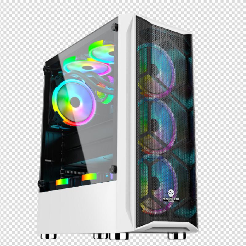 Xuanying vízhűtéses ATX játéktok edzett üveggel, kompatibilis nagy, közepes és kis alaplapokkal asztali beállításokhoz.