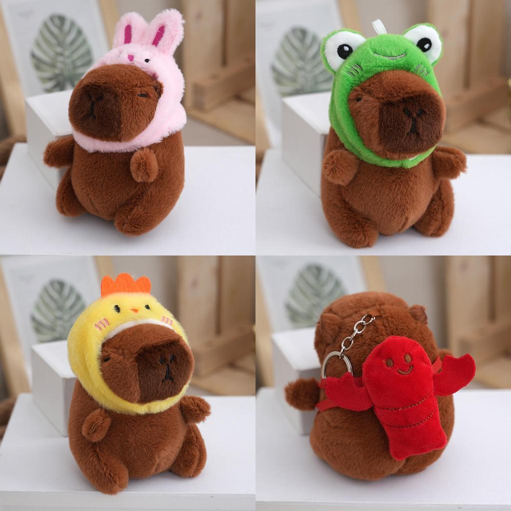 Adorable Capybara Plush Keychain Cute Cartoon Doll With Premium Pp Cotton Filling For Accessories