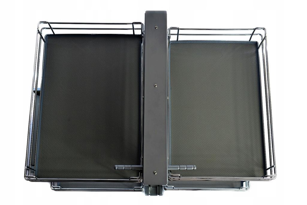 Magic Corner Double-Sided Extendable Corner Basket 800/900 Full Anthracite Bottom