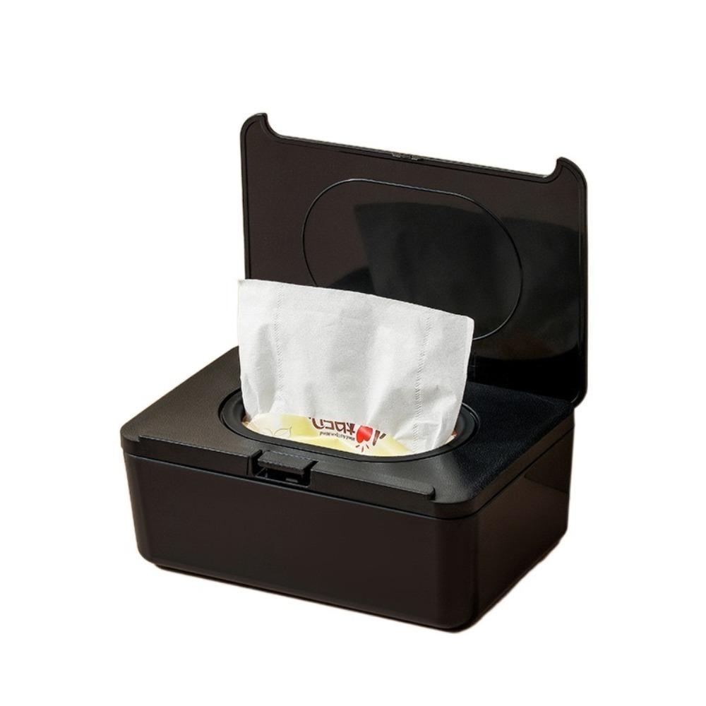 

Пластиковый контейнер для влажных салфеток Многофункциональная коробка для салфеток Коробка для хранения бумаги Украшение стола Black-S