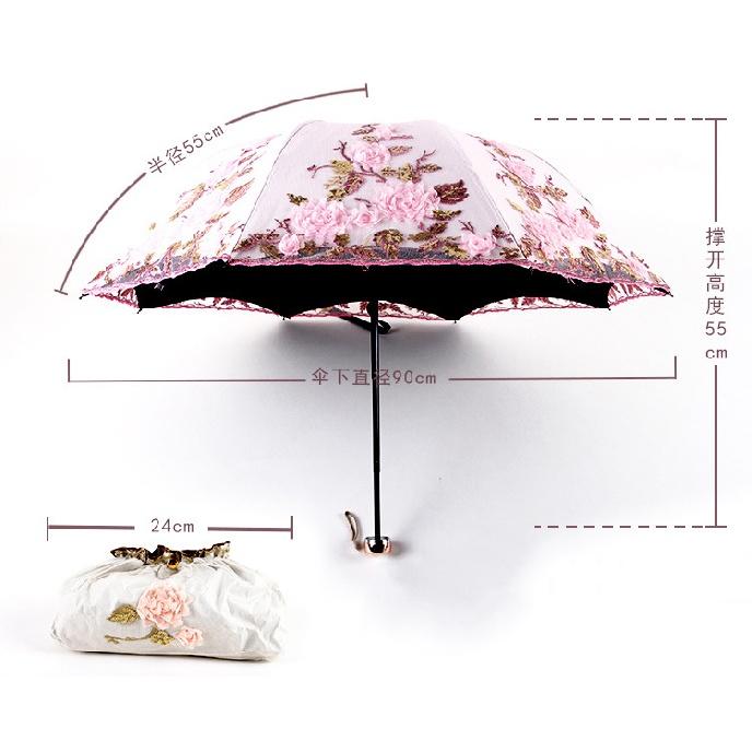 Spitze Up Blume Regenschirm Für Frauen Sommer Sonnenschirm Folding Sonnenschutz Garten Uv Regenschirm Tragbare Dame Schöne Strand Paraplu Regen