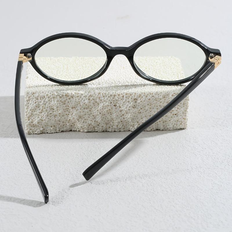 Y2K Style Oval Frame Full Rim PC Polycarbonate Eyeglasses Anti Blue Light Simple for Men Women Daily Casual Office