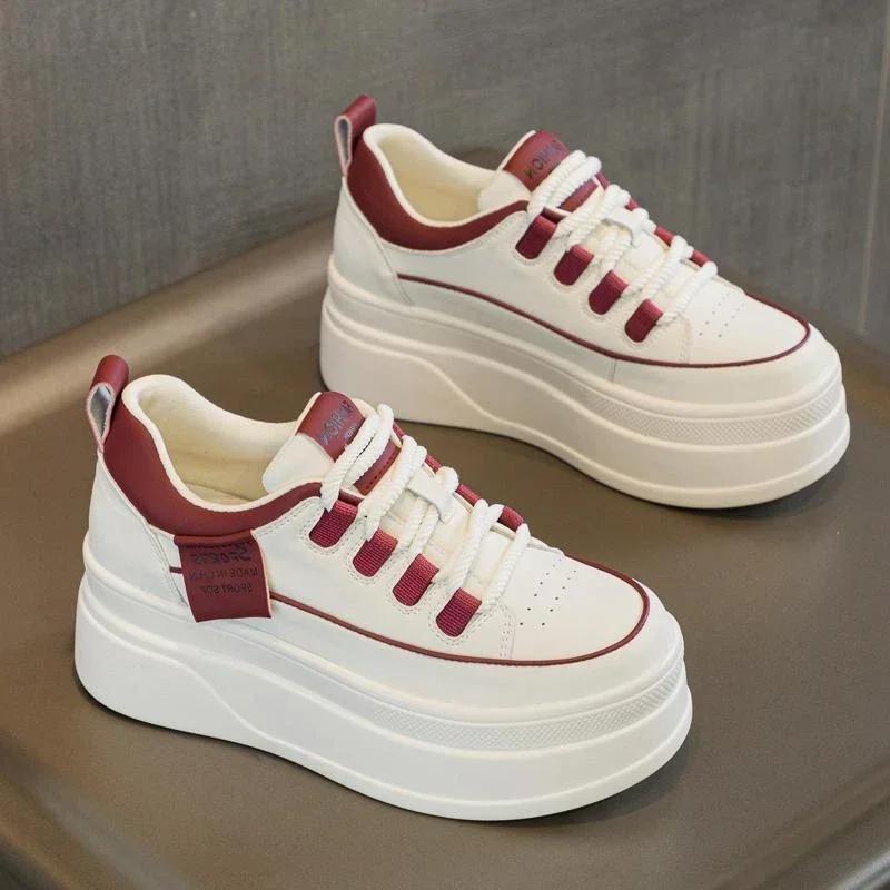 Mode Herbst Bestseller Trendige Innenerhöhung Damen Schuhe Mesh Atmungsaktiv Dicke Sohle Vielseitige Lässige Board Zapatillas
