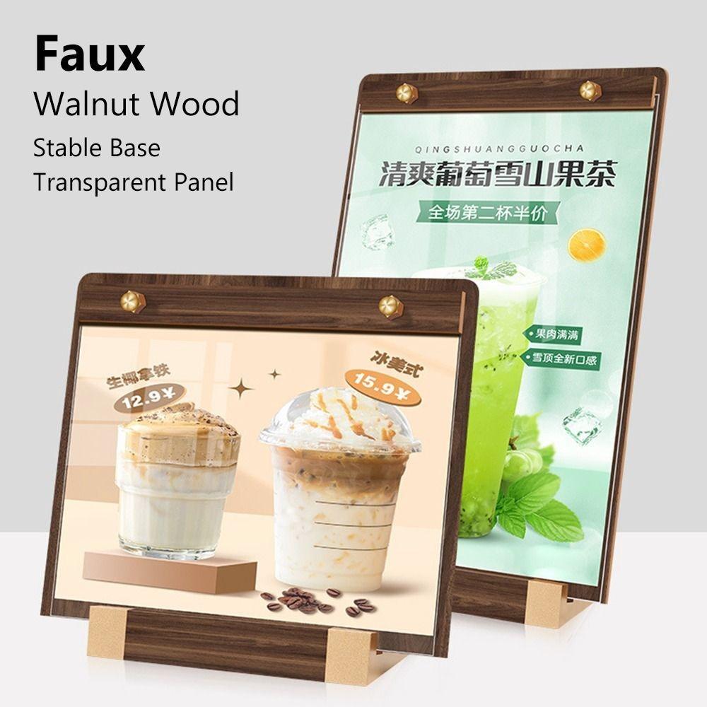Faux Walnut Wood Desktop Display Board Brown Table Card Table Setting  Shop Bar Counter