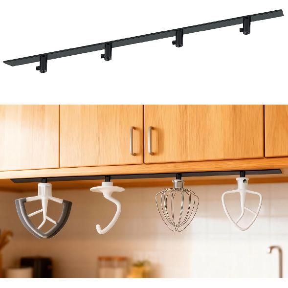 4 Pcs Stand Mixer Attachment Holders Compatible with Kitchen Aid Mixer Accessories, Mixer Beater Scraper Hanging Holders Storage Organizer, Securely