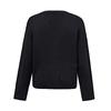 Women's Color Oversized Round Neck Long Sleeve Knit Cardigan with Large Buttons